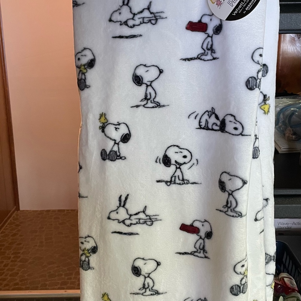 Peanuts Snoopy Woodstock VelvetLoft Throw, NWT